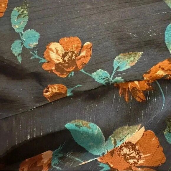 Jessica Simpson open front long sheet floral wrap with sleeves size medium - Picture 3 of 5